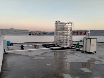 湖北中宇恒通新材料-立式上出烟蒸汽发生器安装现场